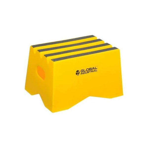 Quality Industries Global Industrial 1 Step Plastic Step Stand 19-1/2inW x 13-1/2inL x 12inH Yellow 641270 - main